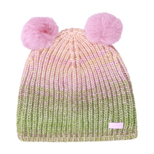 Load image into Gallery viewer, CMP Kids Double Pom Pom Knitted Beanie Hat (Apple/Pink)
