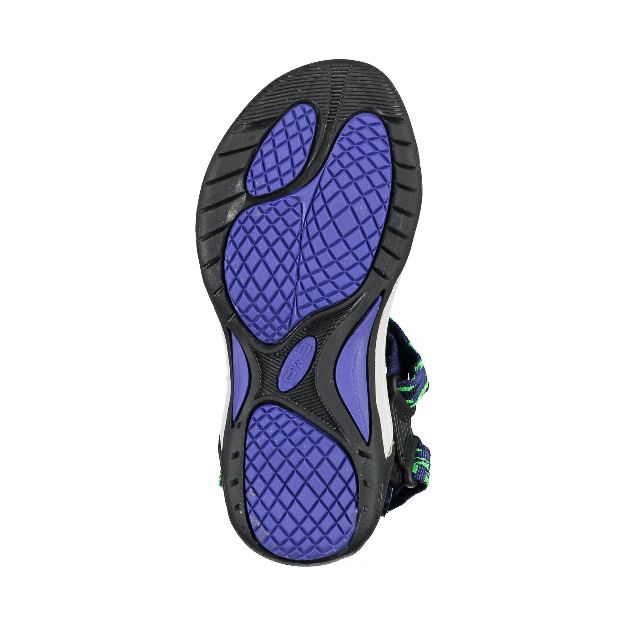 CMP Kids Hamal Vegan Friendly Hiking Sandals (B.Blue/Verde Fluo)(Sizes EU28-37)