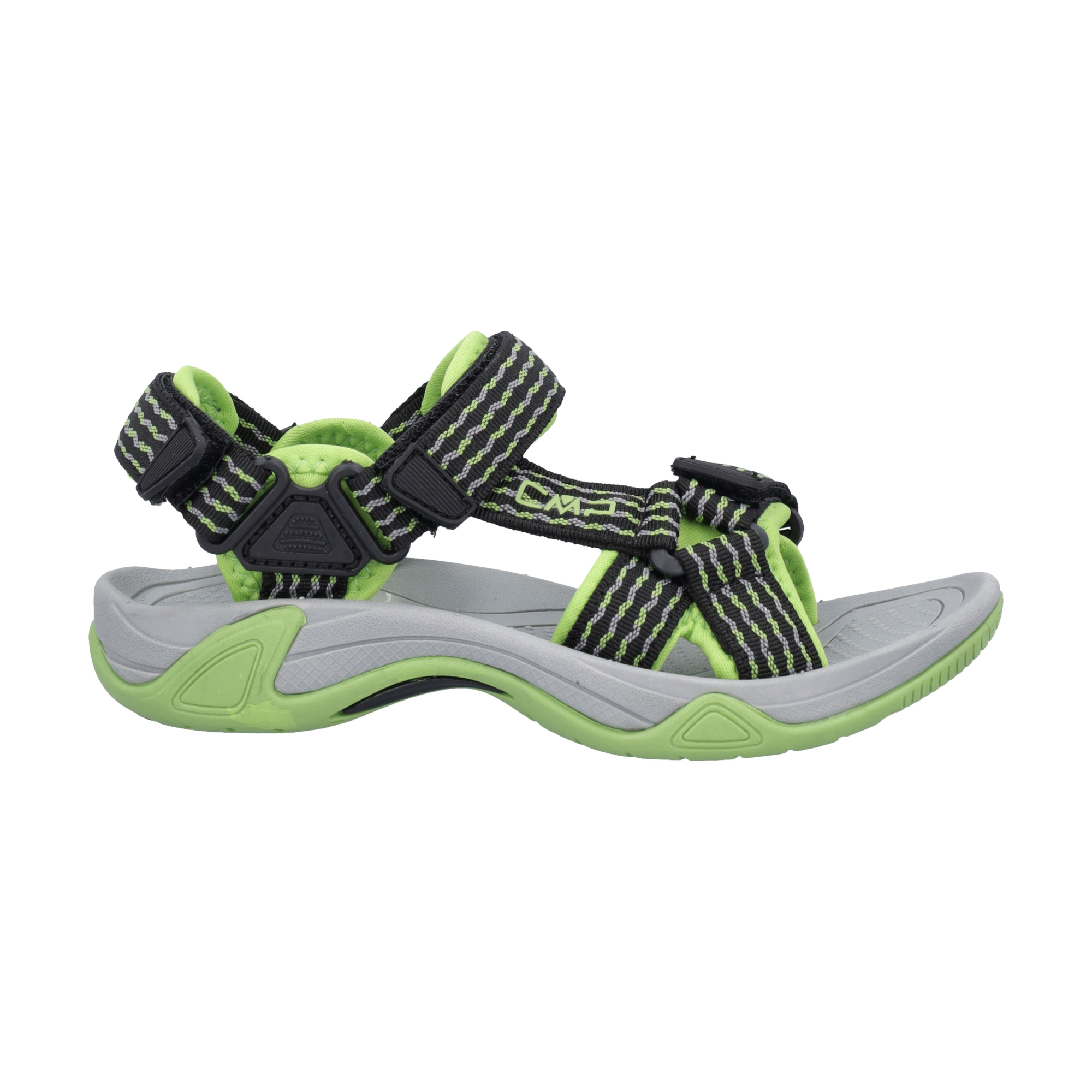 CMP Kids Hamal Vegan Friendly Hiking Sandals (Piombo/Cactus)(Sizes EU28-37)