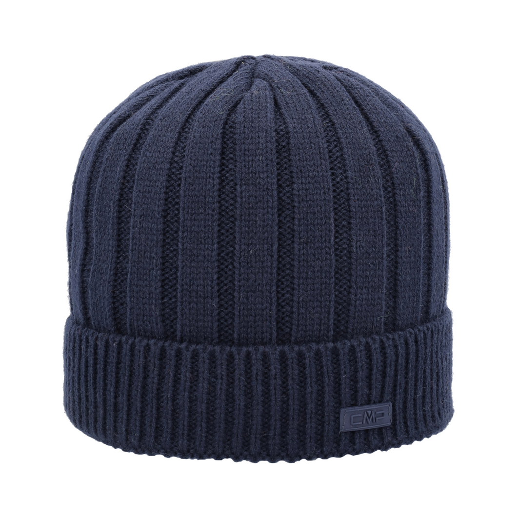 CMP Kids Knitted Beanie Hat (Black Blue)