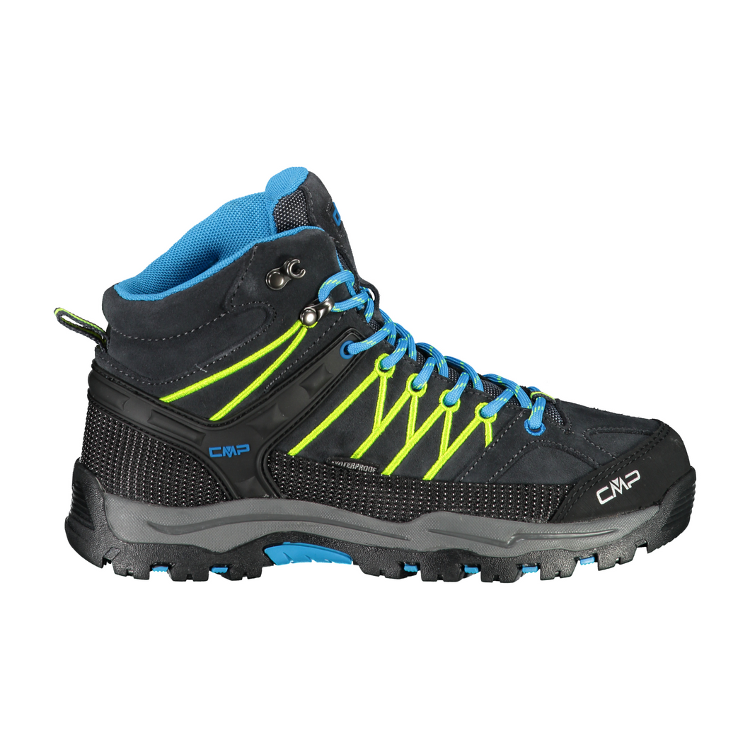 CMP Junior Rigel Trekking Waterproof Mid Trail Boots (Antracite/Yellow Fluo)(Sizes EU38-41)