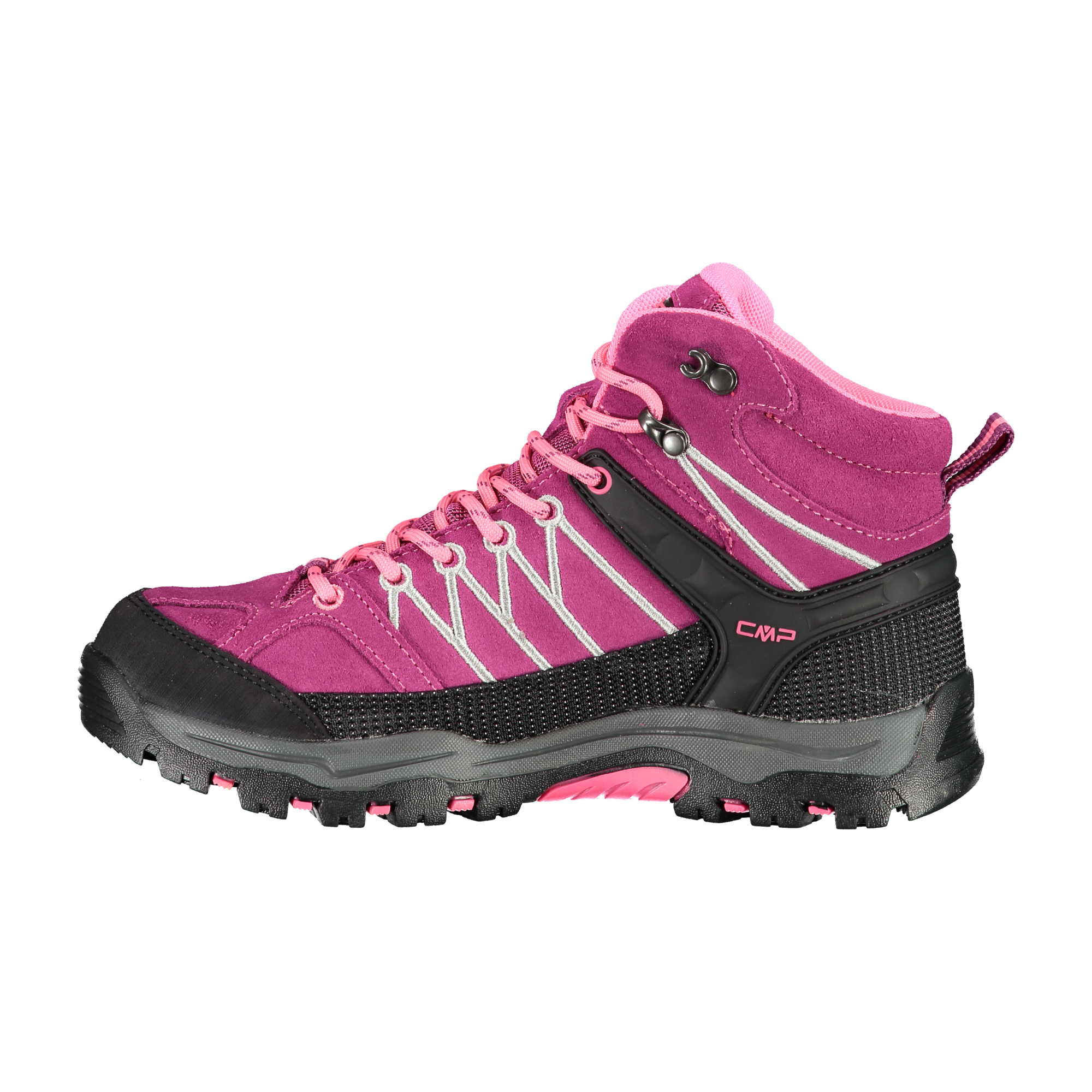 CMP Kids Rigel Trekking Waterproof Mid Trail Boots (Berry/Pink Fluo)(Sizes EU28-37)