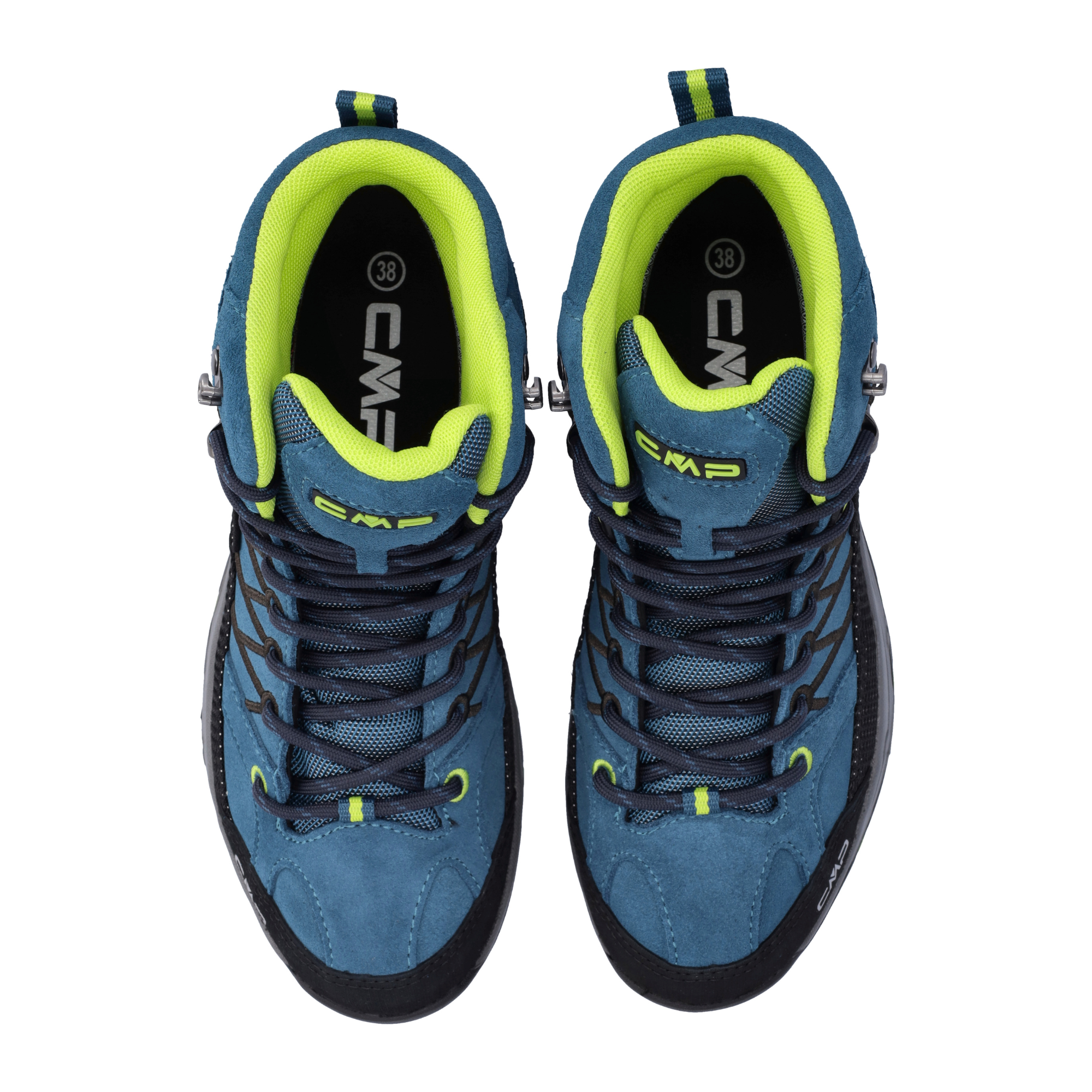 CMP Kids Rigel Waterproof Mid Trail Boots (Deep Lake/Acido)(Sizes EU28-37)