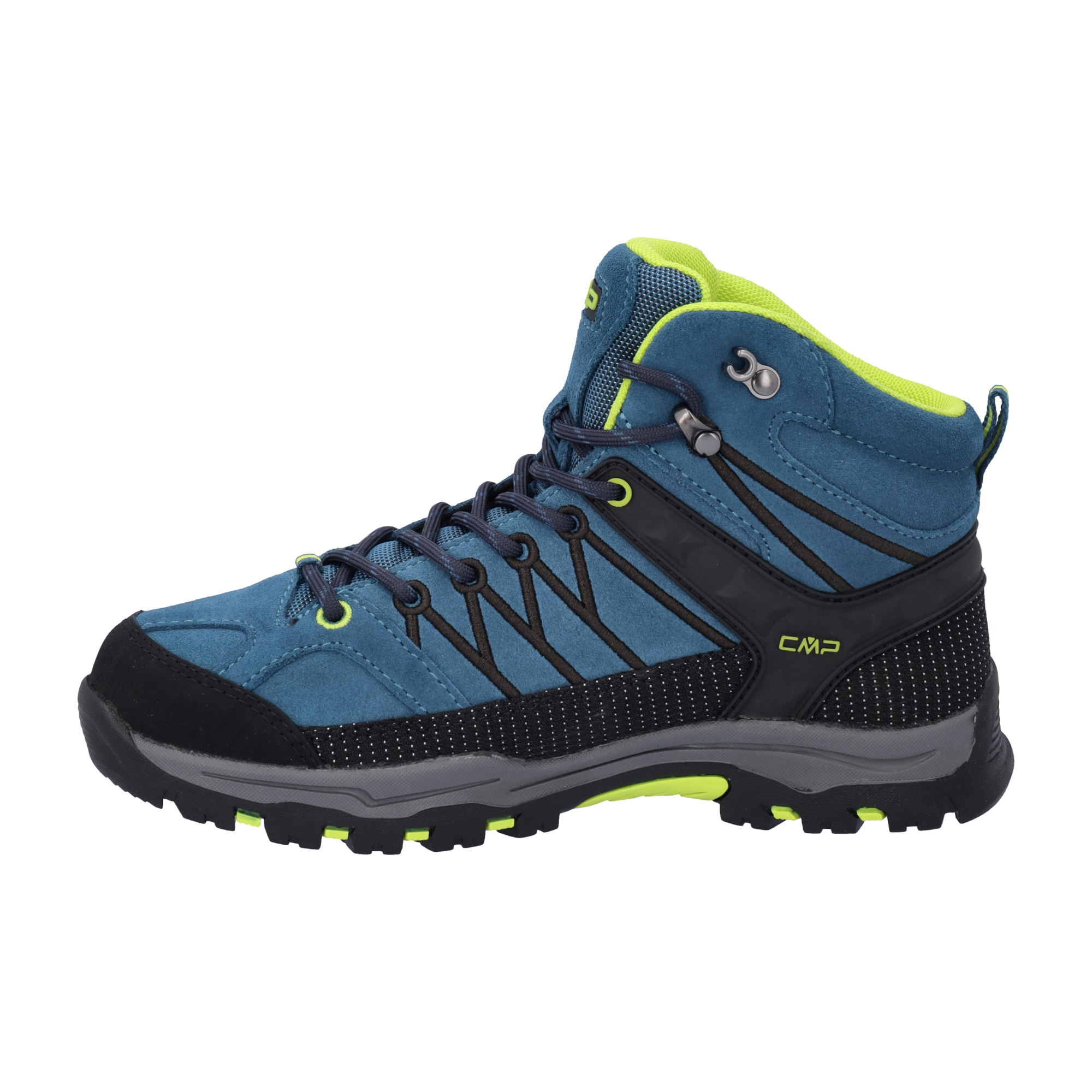 CMP Kids Rigel Waterproof Mid Trail Boots (Deep Lake/Acido)(Sizes EU28-37)