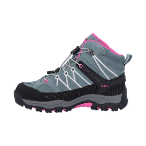 CMP Kids Rigel Waterproof Mid Trail Boots (Mineral Green-Purple Fluo)