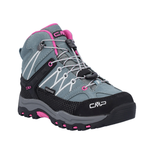 CMP Kids Rigel Waterproof Mid Trail Boots (Mineral Green-Purple Fluo)