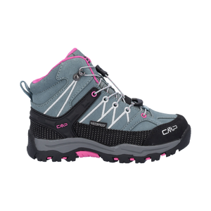 CMP Kids Rigel Waterproof Mid Trail Boots (Mineral Green-Purple Fluo)