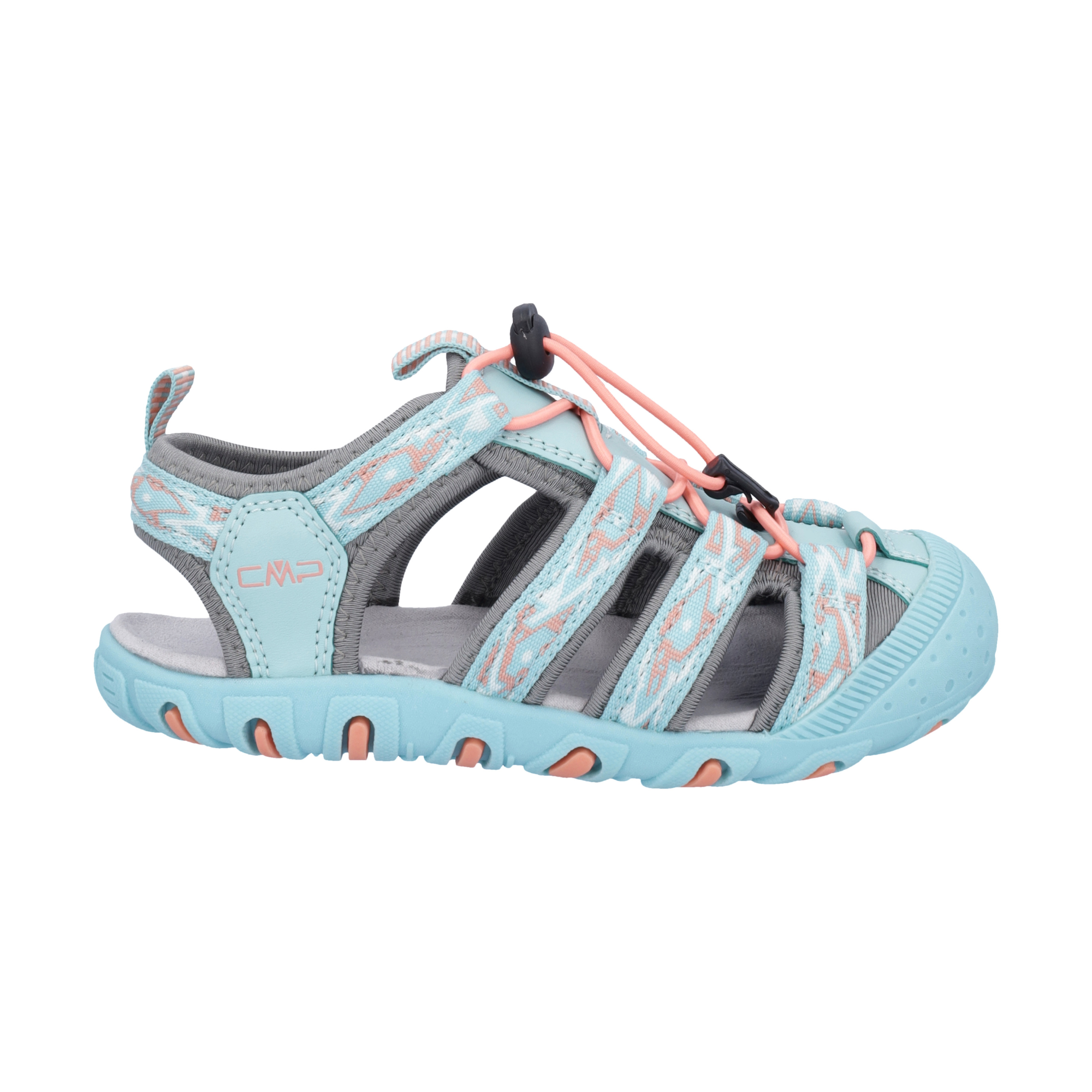 CMP Kids Sahiph Vegan Friendly Hiking Sandals (Acqua/Sunrise)(Sizes EU28-37)
