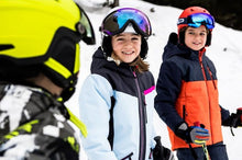 Load image into Gallery viewer, CMP Kids Softshell Insulated Ski Gloves (Nero/Royal Blue/Limeade)

