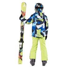 Load image into Gallery viewer, CMP Kids Waterproof Ski Trousers With Suspenders (Apple)
