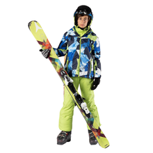 Load image into Gallery viewer, CMP Kids Waterproof Ski Trousers With Suspenders (Apple)
