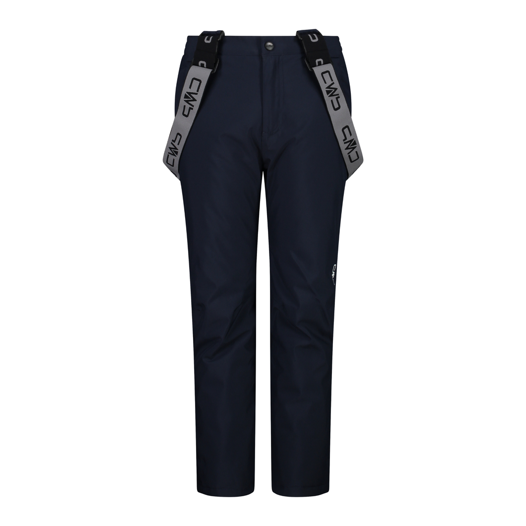 CMP Kids Waterproof Ski Trousers With Suspenders (Black Blue)