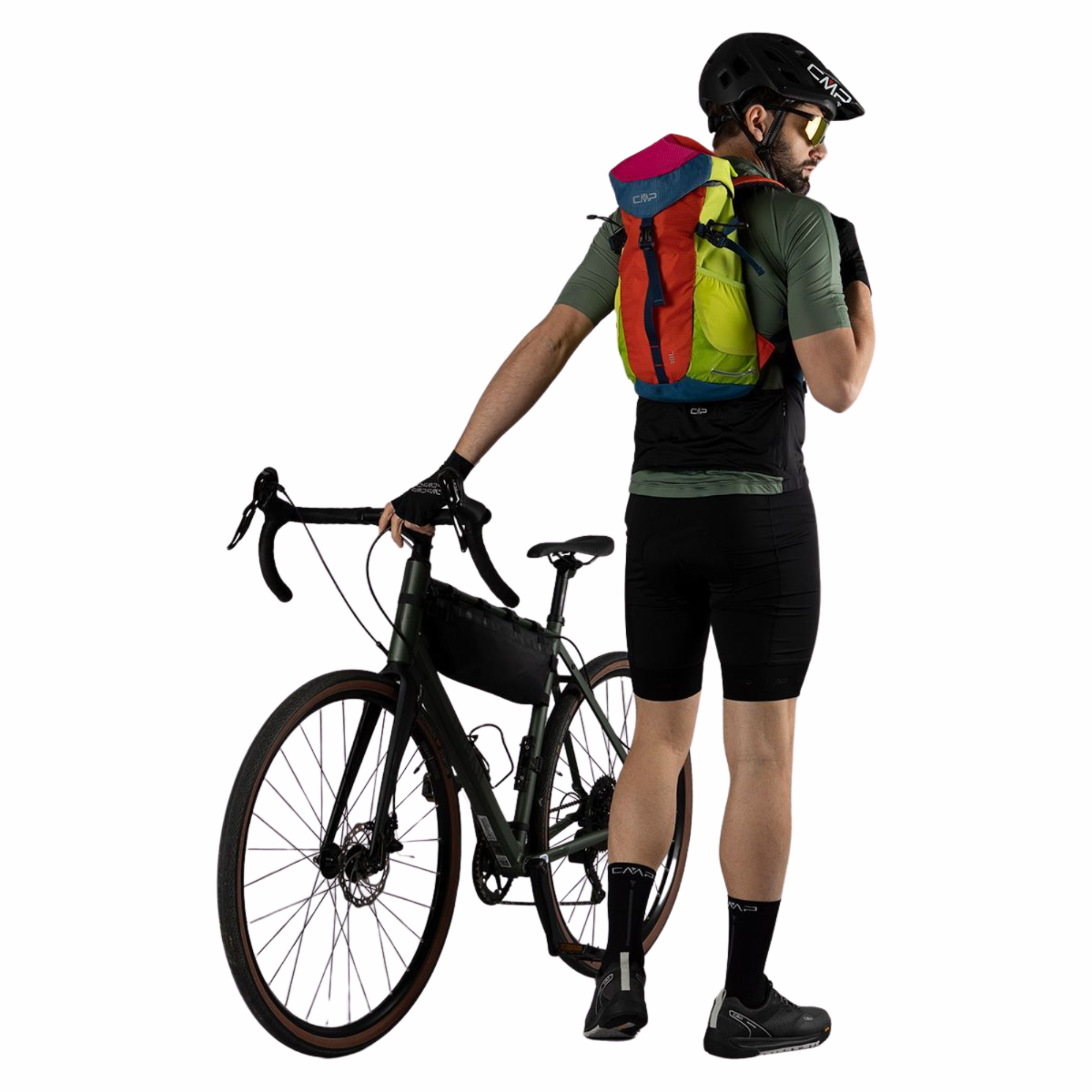 CMP Men's Bike Shorts with Sponge Pad Nero U901 34C7827