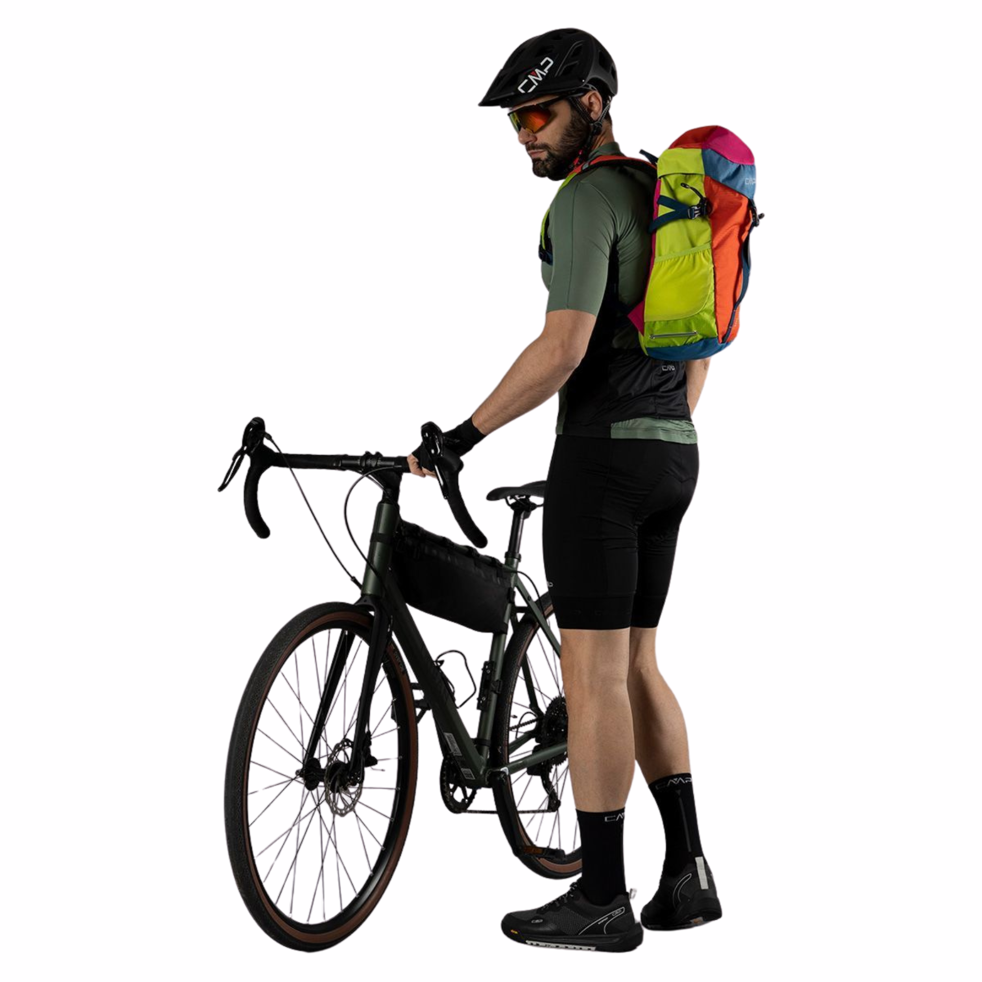 CMP Men's Bike Shorts with Sponge Pad Nero U901 34C7827