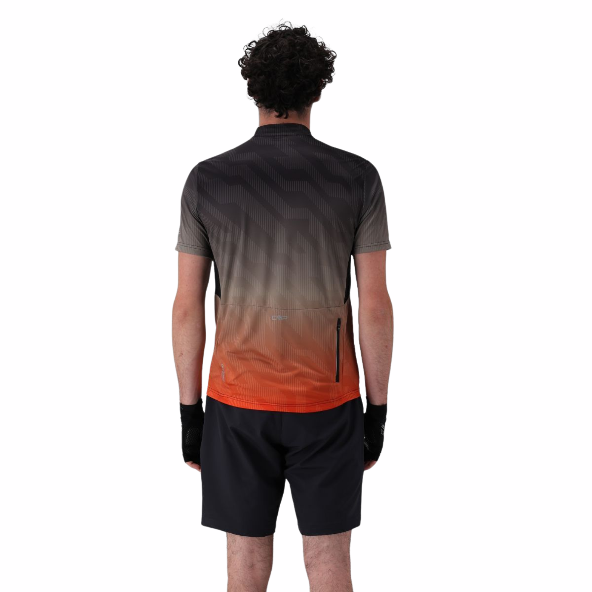 CMP Men's Freebike Short Sleeve Half Zip Cycling Tee Anthracite Corda Orange 63ZV 36N5337