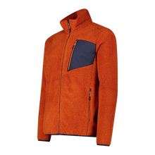 Load image into Gallery viewer, CMP Men&#39;s Highloft Mélange Full Zip Fleece (Jaffa/B. Blue)
