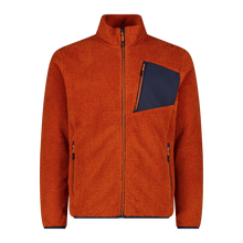 Load image into Gallery viewer, CMP Men&#39;s Highloft Mélange Full Zip Fleece (Jaffa/B. Blue)
