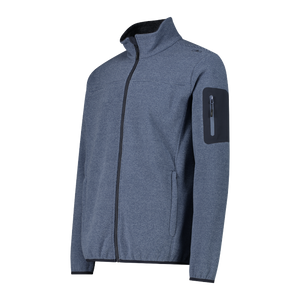 CMP Men's Jacquard Knit-Tech Full Zip Fleece (Bluestone B.Blue)