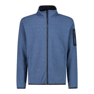 CMP Men's Jacquard Knit-Tech Full Zip Fleece (Bluestone B.Blue)