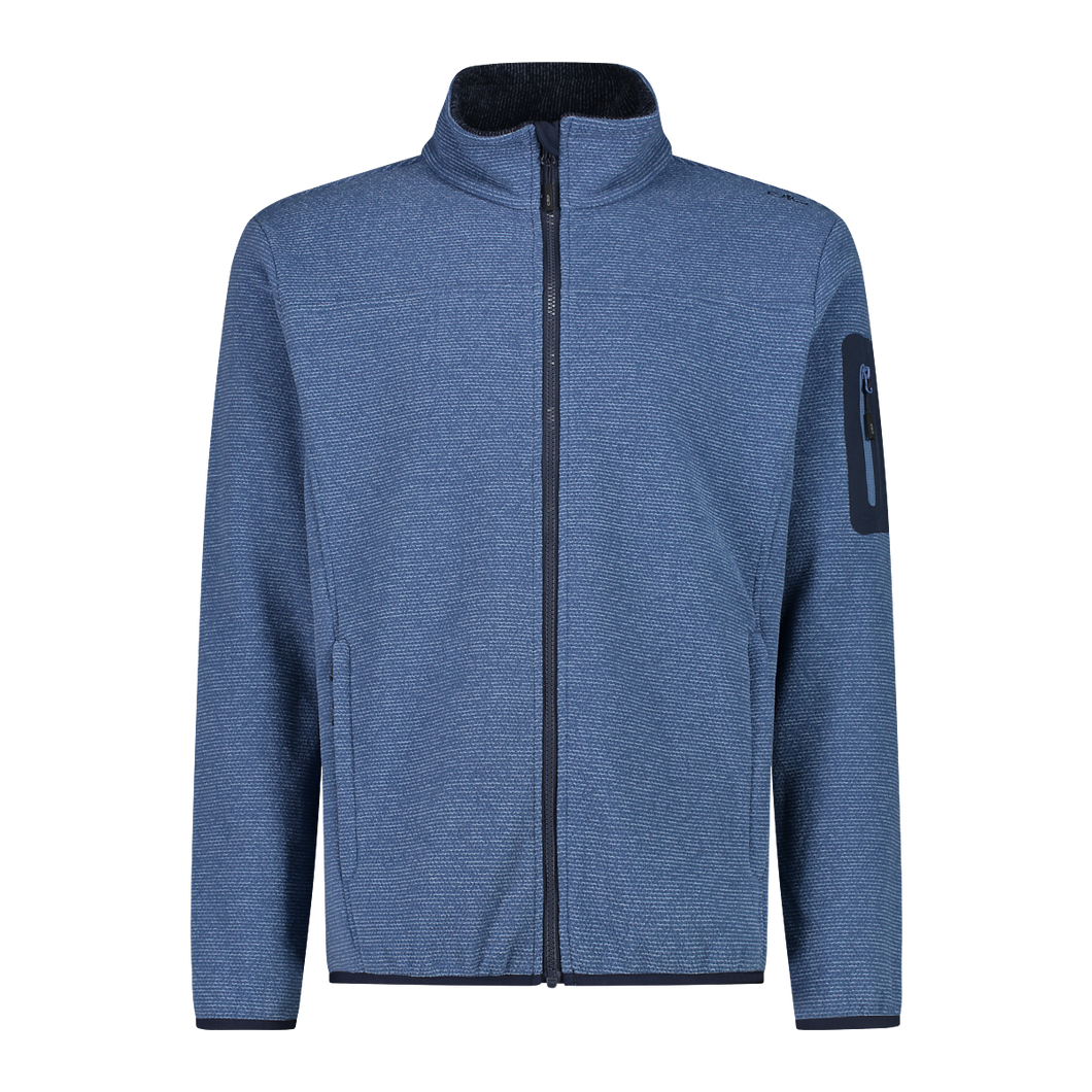 CMP Men's Jacquard Knit-Tech Full Zip Fleece (Bluestone B.Blue)