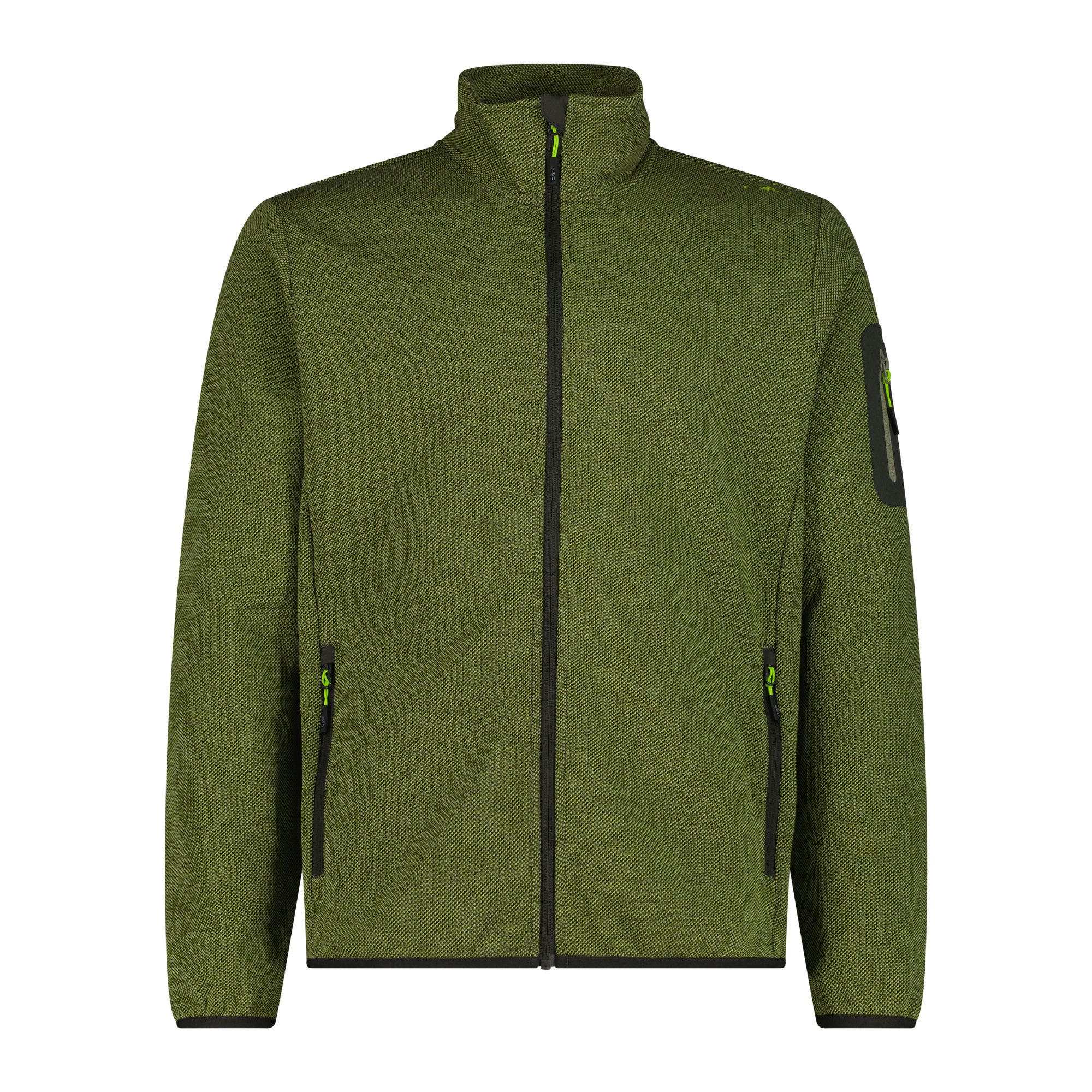 CMP Men's Jacquard Knit-Tech Full Zip Fleece (Mela)