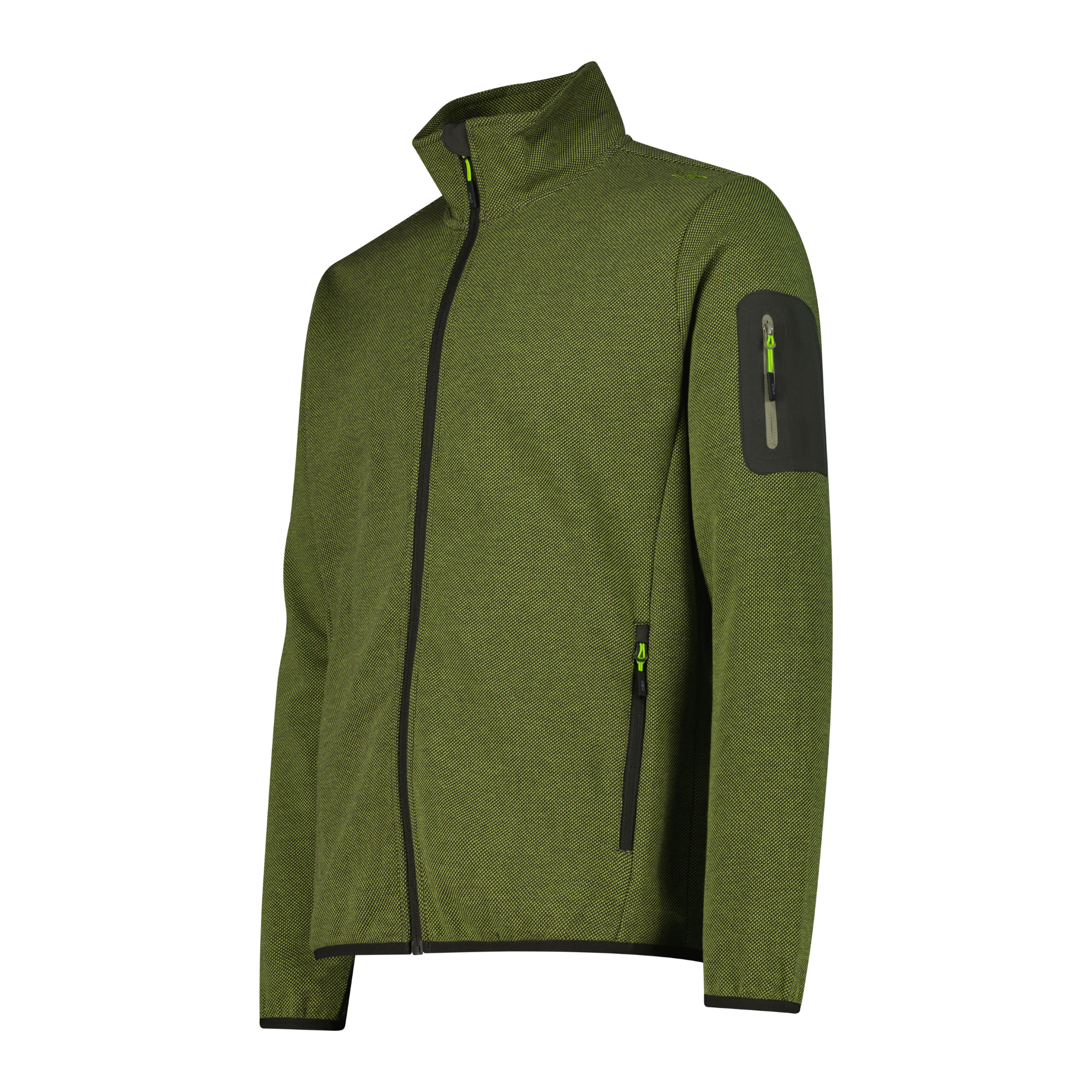 CMP Men's Jacquard Knit-Tech Full Zip Fleece (Mela)