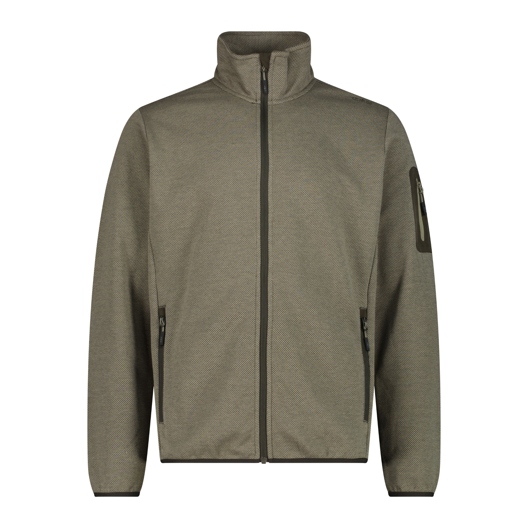 CMP Men's Jacquard Knit-Tech Full Zip Fleece (Sage/Pine)