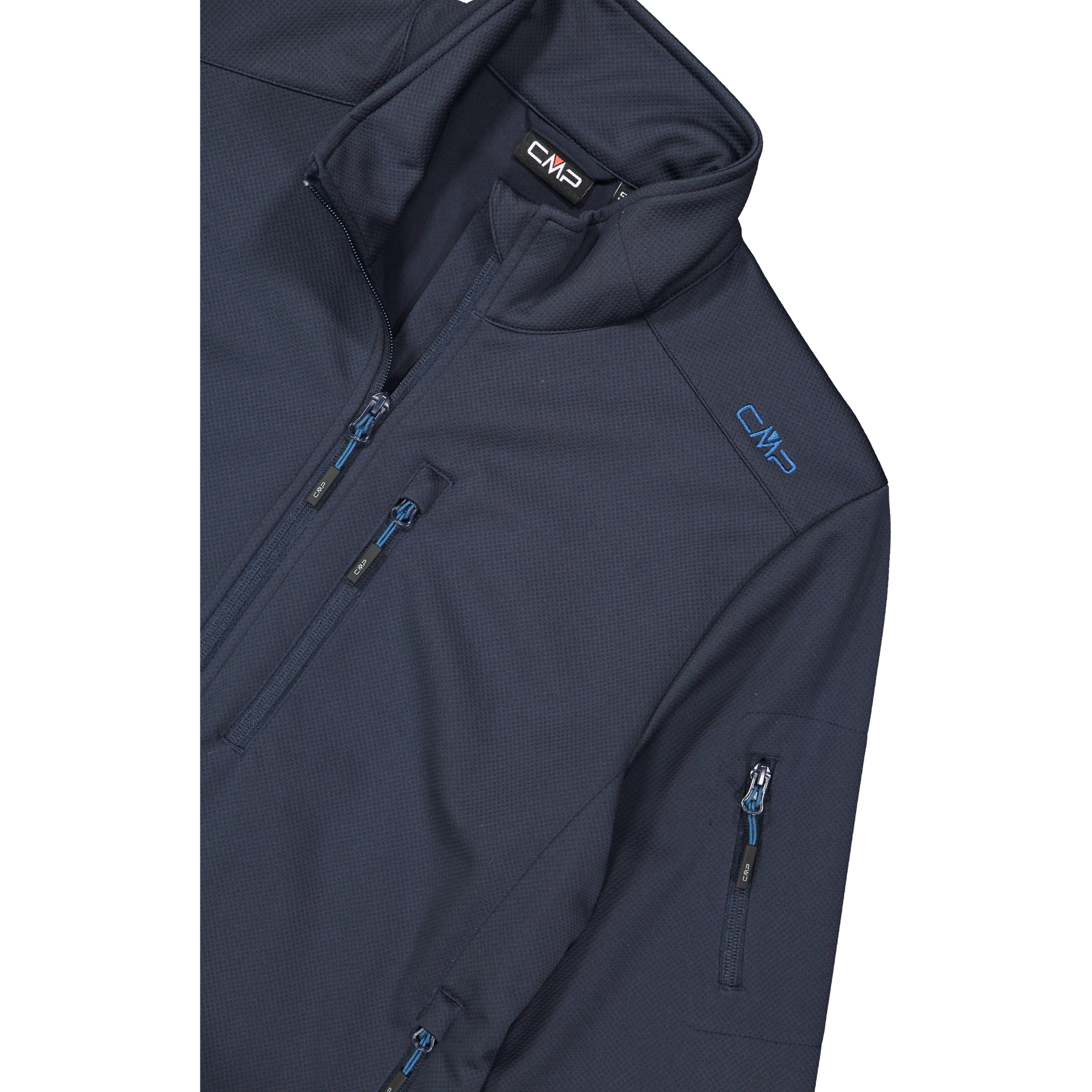 CMP Men's Jacquard Softshell Jacket (Black Blue)