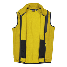 Load image into Gallery viewer, CMP Men&#39;s Jaquard Knit-Tech Fleece Vest (Gold Green/Anthracite)
