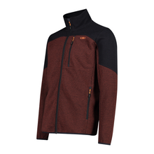 Load image into Gallery viewer, CMP Men&#39;s Knit-Tech Jacquard Weave Full Zip Fleece (Ruggine/Nero)
