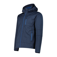 Load image into Gallery viewer, CMP Men&#39;s Melange Full Zip Softshell Hoody (B. Blue Mel/Bluestone)
