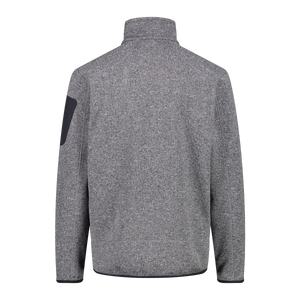 CMP Men's Mélange Knit-Tech Heavy Full Zip Fleece (Ice/Titanio/Nero)