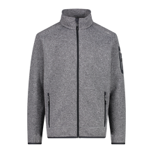 Load image into Gallery viewer, CMP Men&#39;s Mélange Knit-Tech Heavy Full Zip Fleece (Ice/Titanio/Nero)
