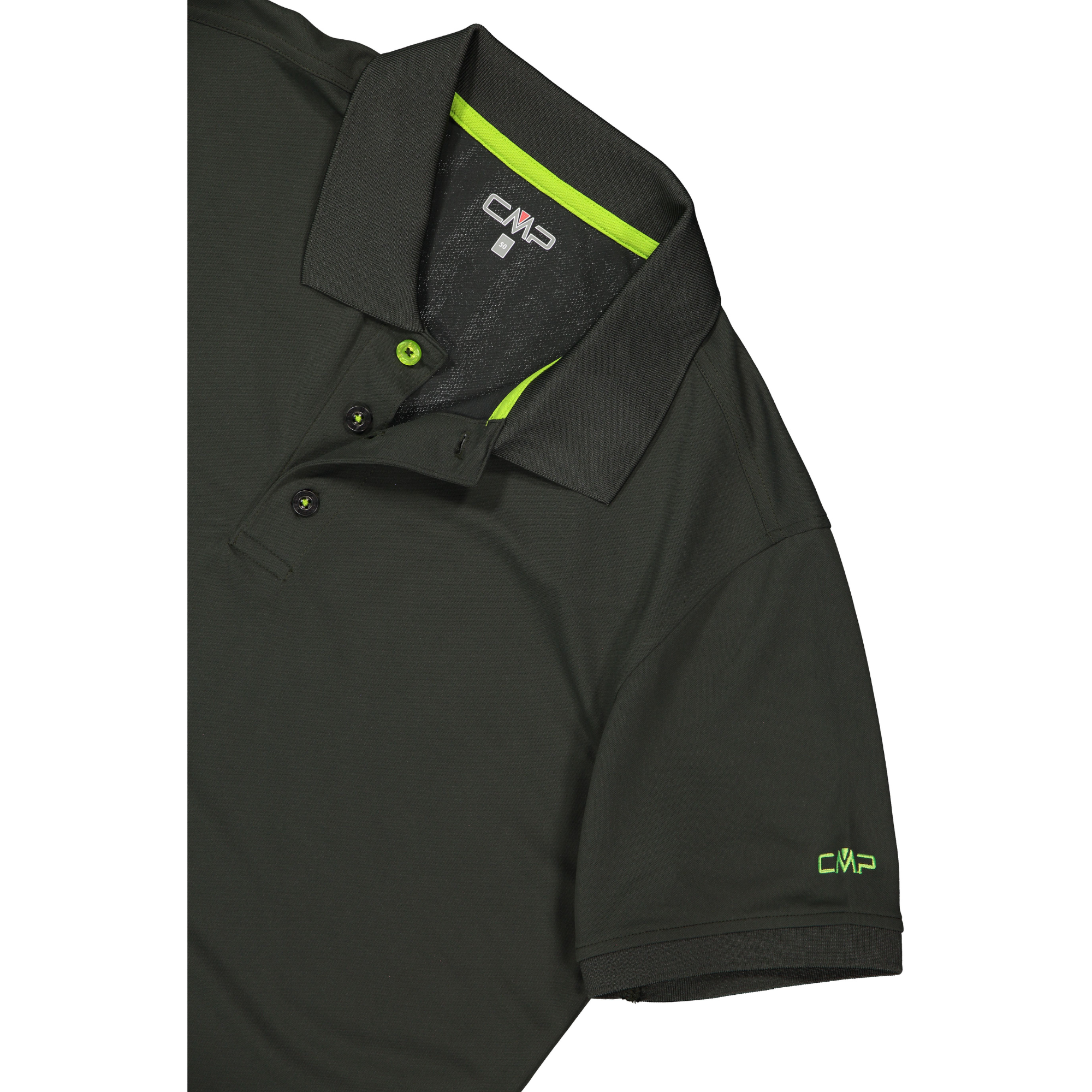 CMP Men's Piquet Short Sleeve Technical Polo Shirt (Pine)