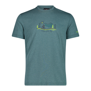 CMP Men's Printed DriRelease Cotton Technical Tee (Lichen Melange)