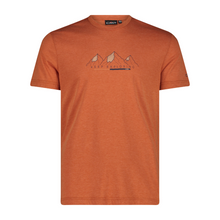 Load image into Gallery viewer, CMP Men&#39;s Printed DriRelease Cotton Technical Tee (Ruggine Melange)
