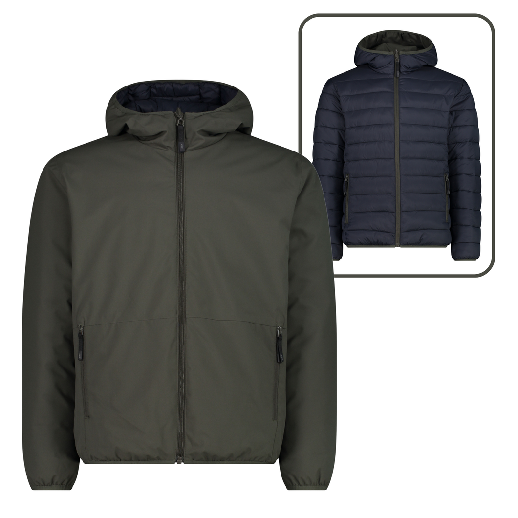 CMP Men's Reversible Waterproof Insulated Jacket (Forest)