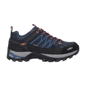 CMP Men's Rigel Low Trekking Waterproof Trail Shoes (Blue/Orange)