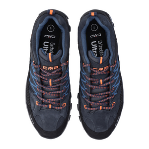 CMP Men's Rigel Low Trekking Waterproof Trail Shoes (Blue/Orange)