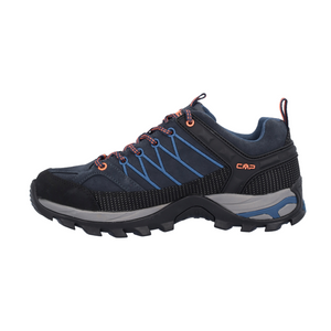 CMP Men's Rigel Low Trekking Waterproof Trail Shoes (Blue/Orange)