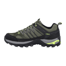 Load image into Gallery viewer, CMP Men&#39;s Rigel Low Trekking Waterproof Trail Shoes (Jungle/Yellow Fluo)
