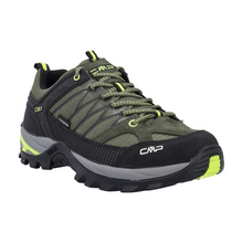 Load image into Gallery viewer, CMP Men&#39;s Rigel Low Trekking Waterproof Trail Shoes (Jungle/Yellow Fluo)
