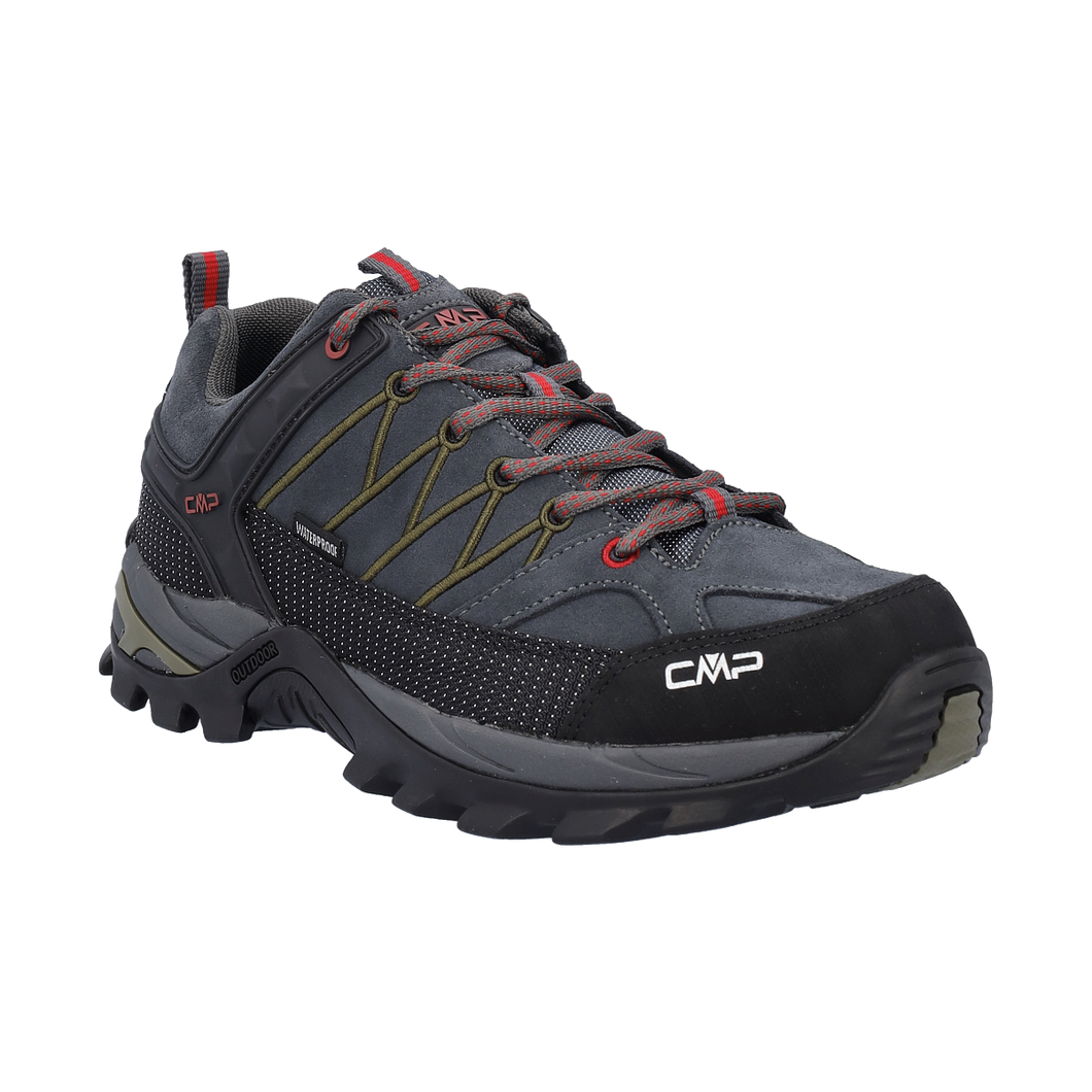 CMP Men's Rigel Waterproof Trail Shoes (Titanio/Chili)