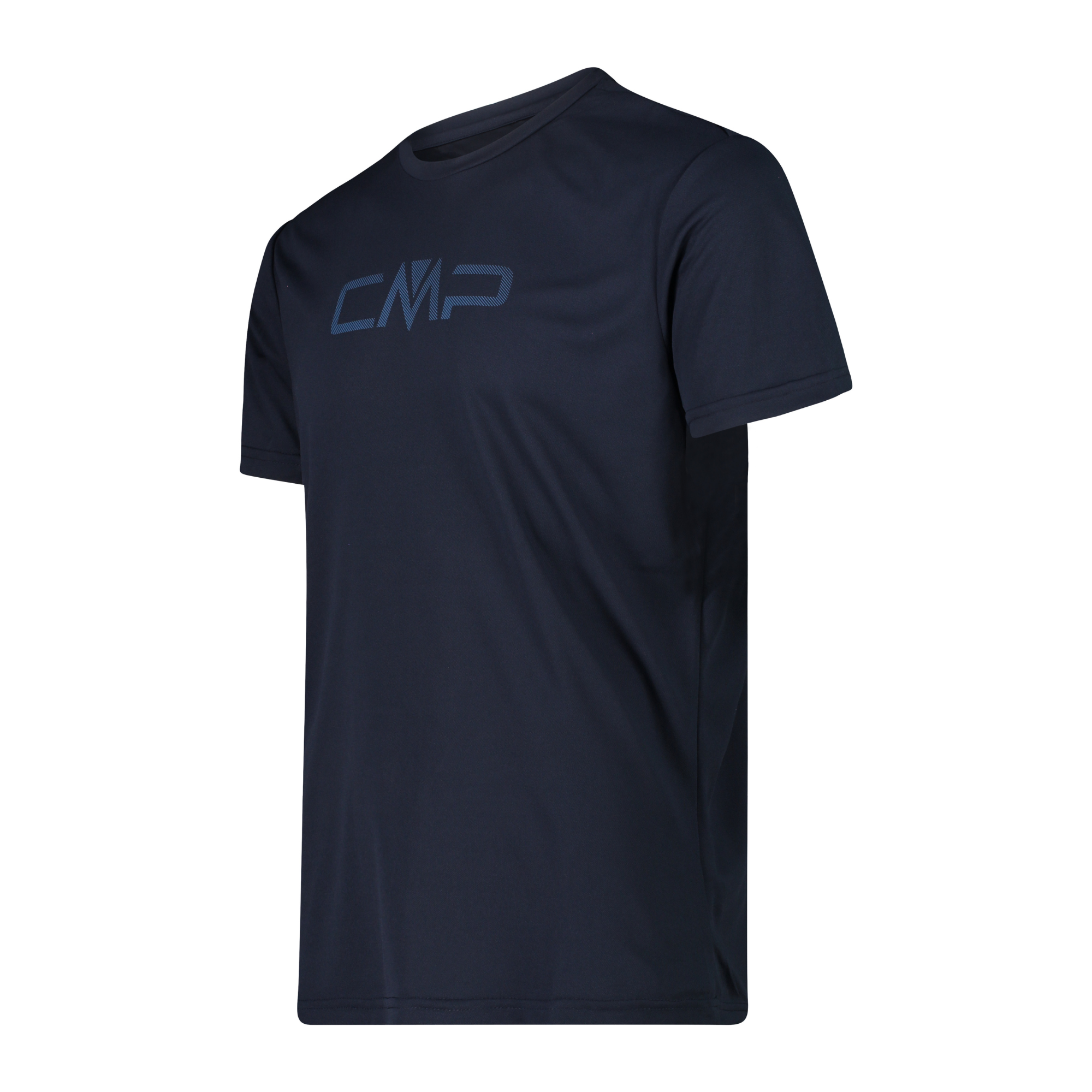 CMP Men's Round Neck Logo Technical Tee (B. Blue/Dusty Blue)