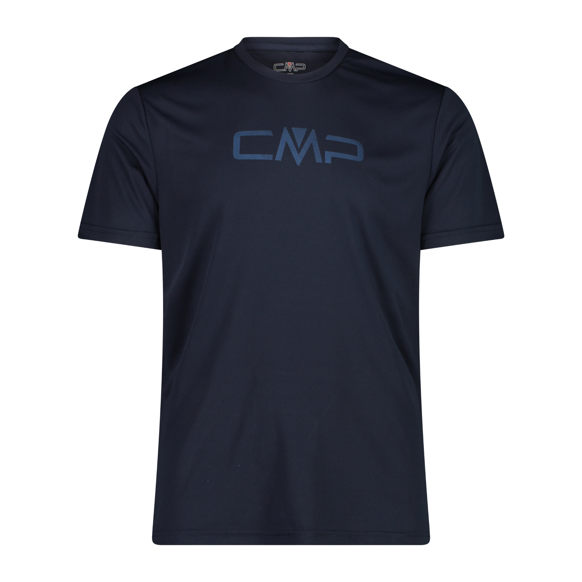 CMP Men's Round Neck Logo Technical Tee (B. Blue/Dusty Blue)