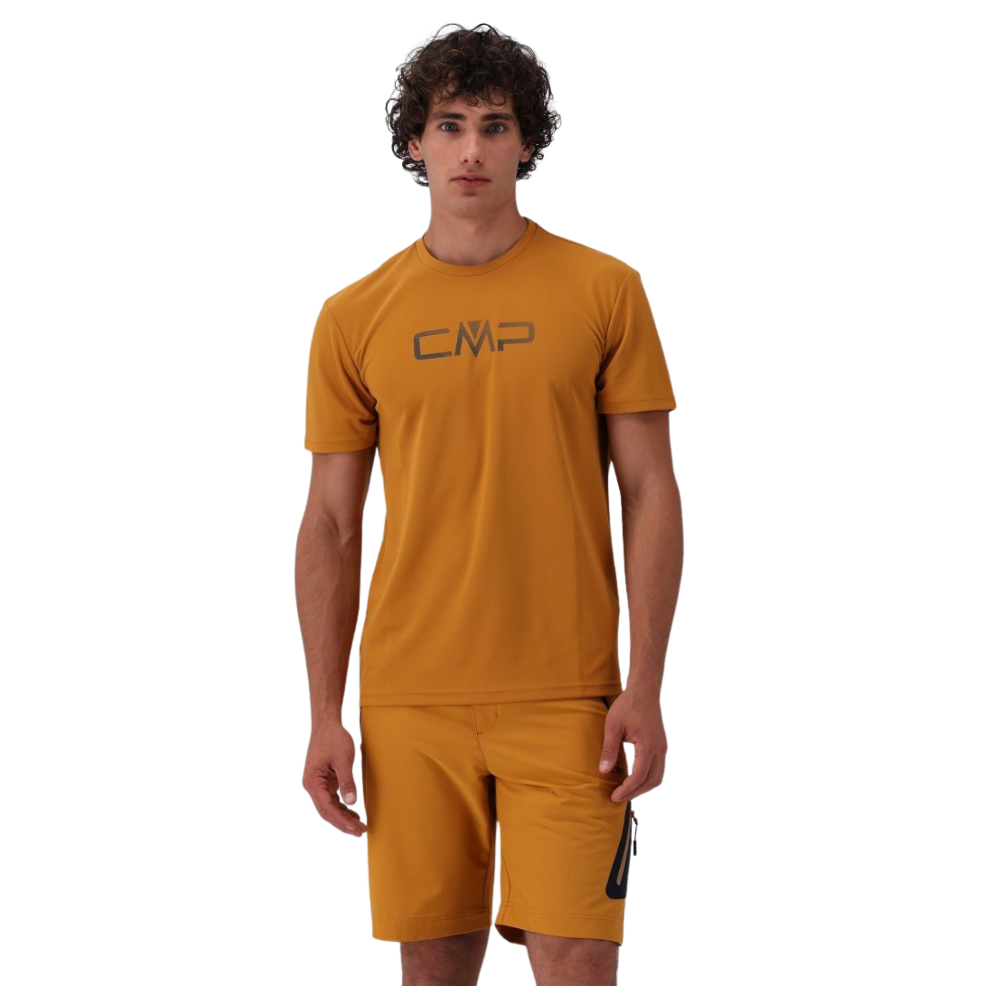 CMP Men's Round Neck Logo Technical Tee (Curcuma)