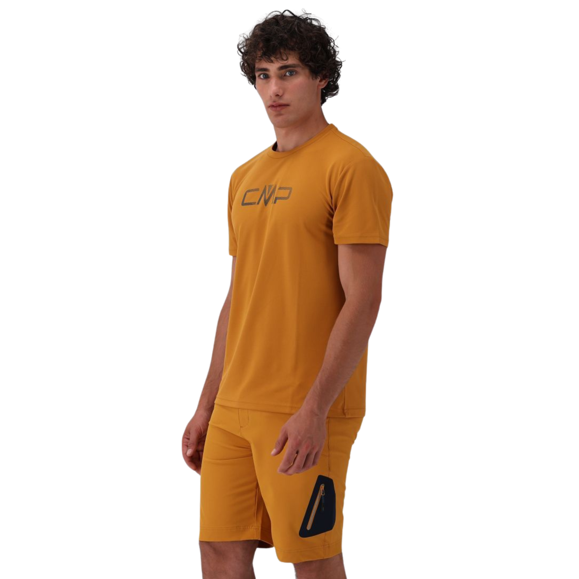 CMP Men's Round Neck Logo Technical Tee (Curcuma)