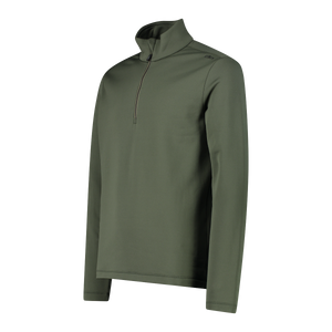 CMP Men's Stretch-Performance Quarter Zip Fleece Top (Olive)