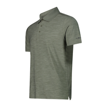 Load image into Gallery viewer, CMP Men&#39;s Stretch Jersey Short Sleeve Technical Polo Shirt (Sage Melange)
