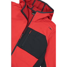 Load image into Gallery viewer, CMP Men’s Unlimitech Grid Tech Hooded Full Zip Fleece (Ferrari)
